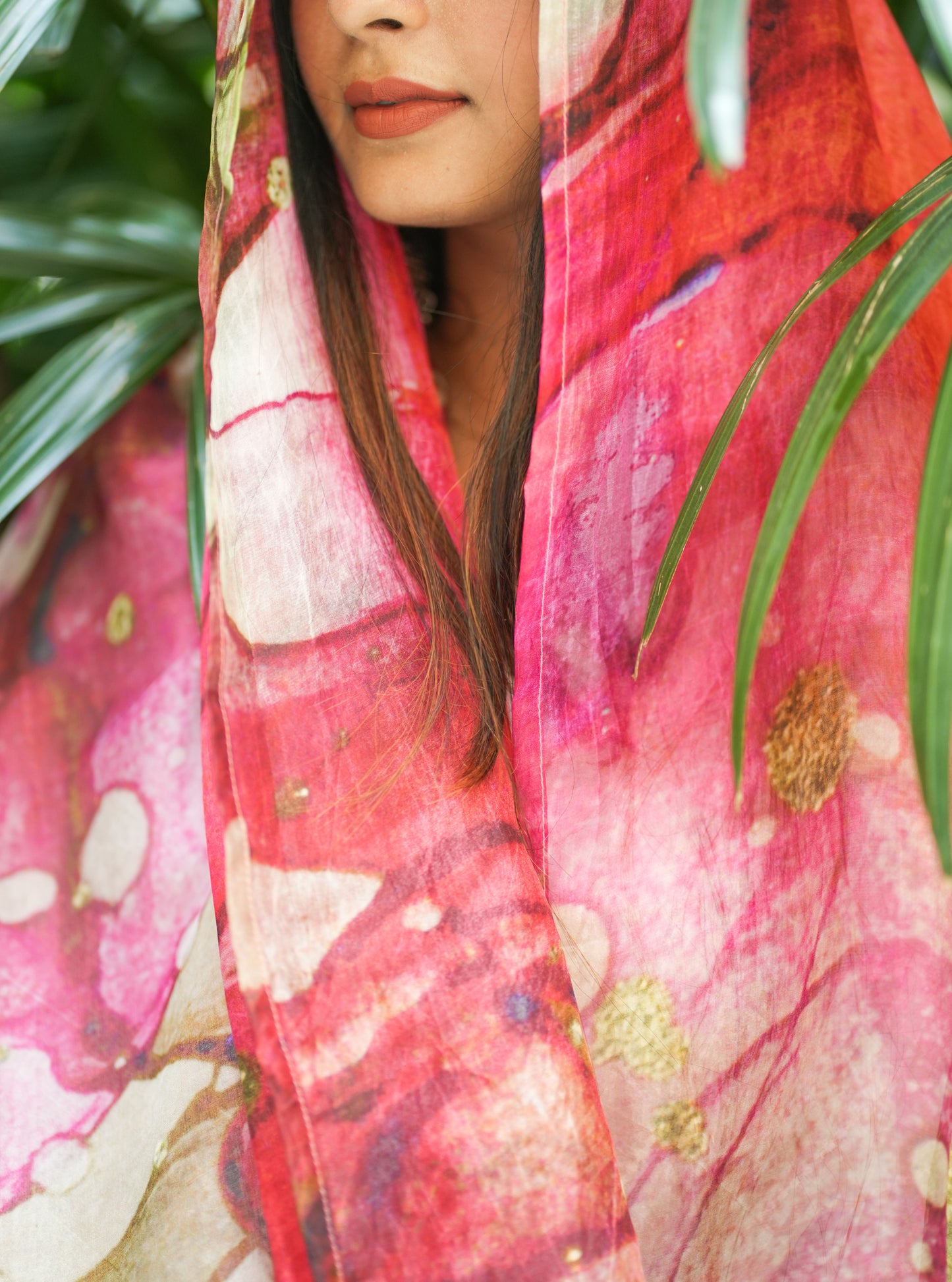 Wildflower Organza Silk Dupatta