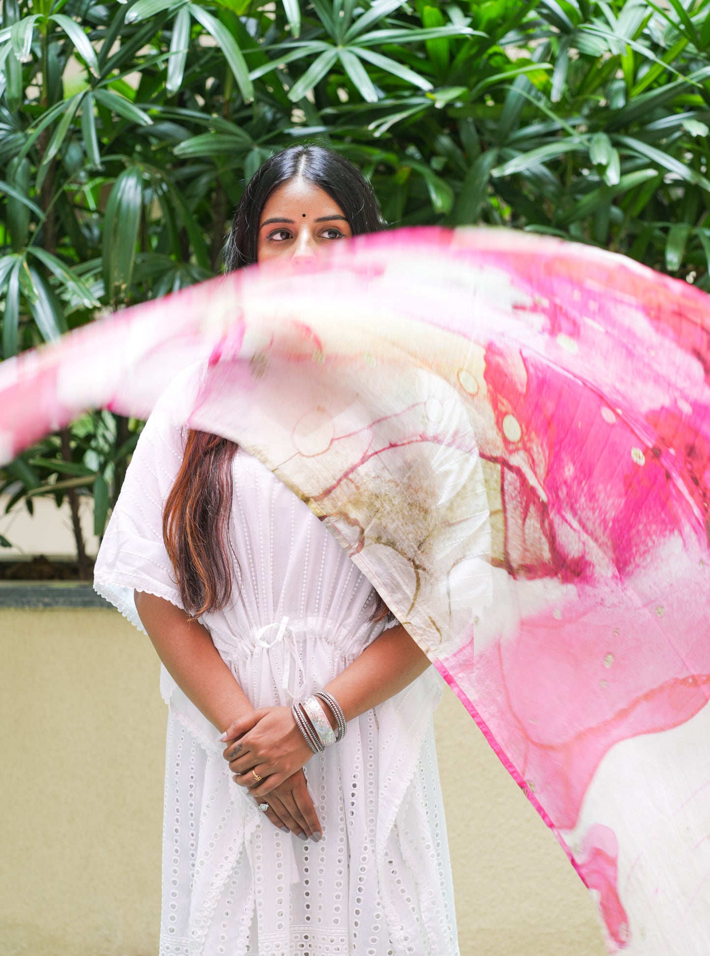 Wildflower Organza Silk Dupatta