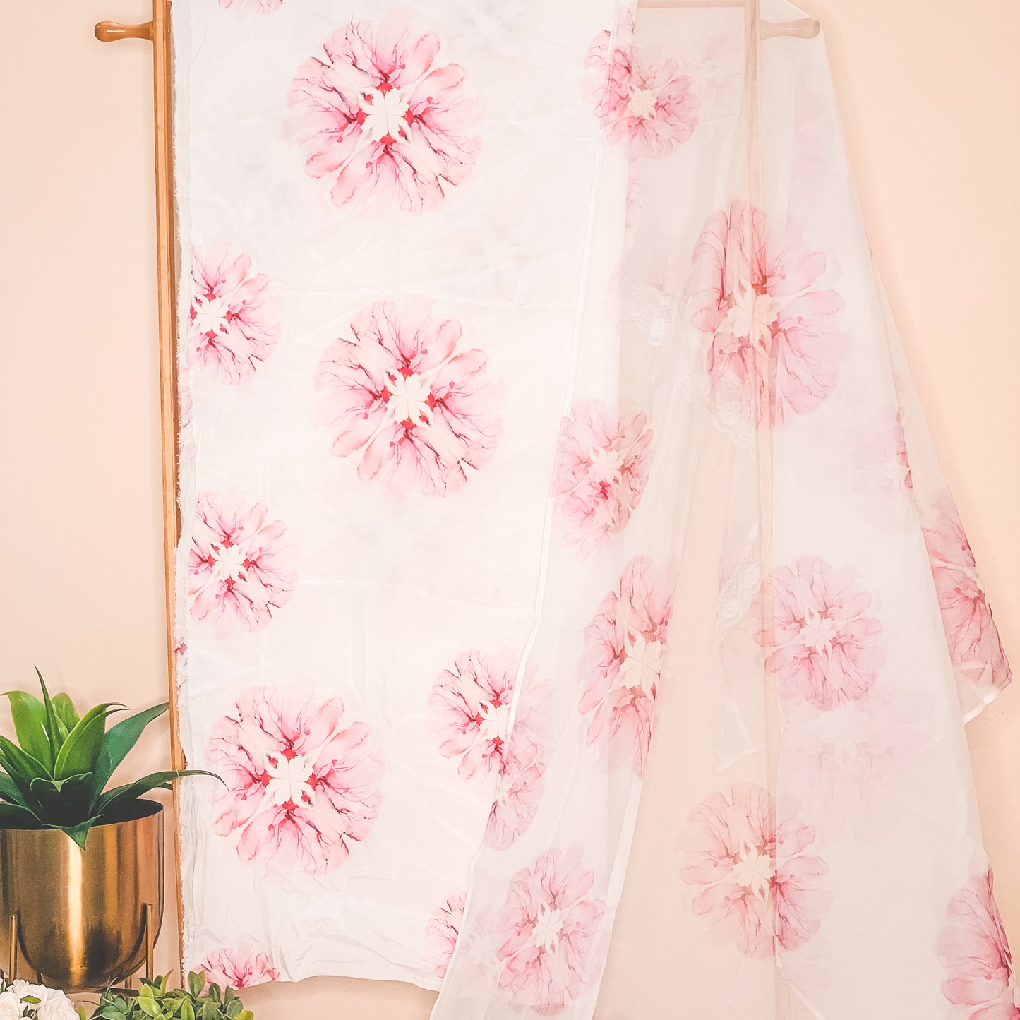 Petals in Pink Suit Fabric