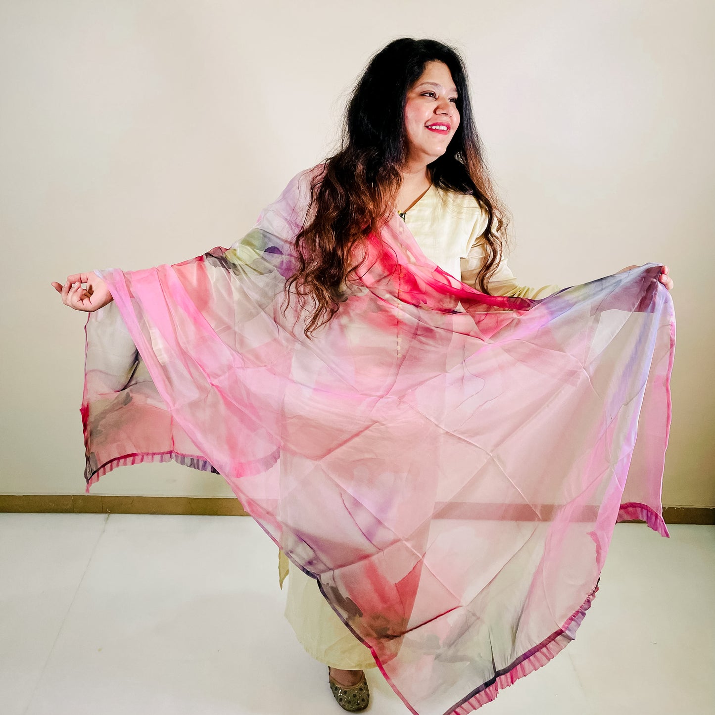 Majestic Mauve Organza Dupatta