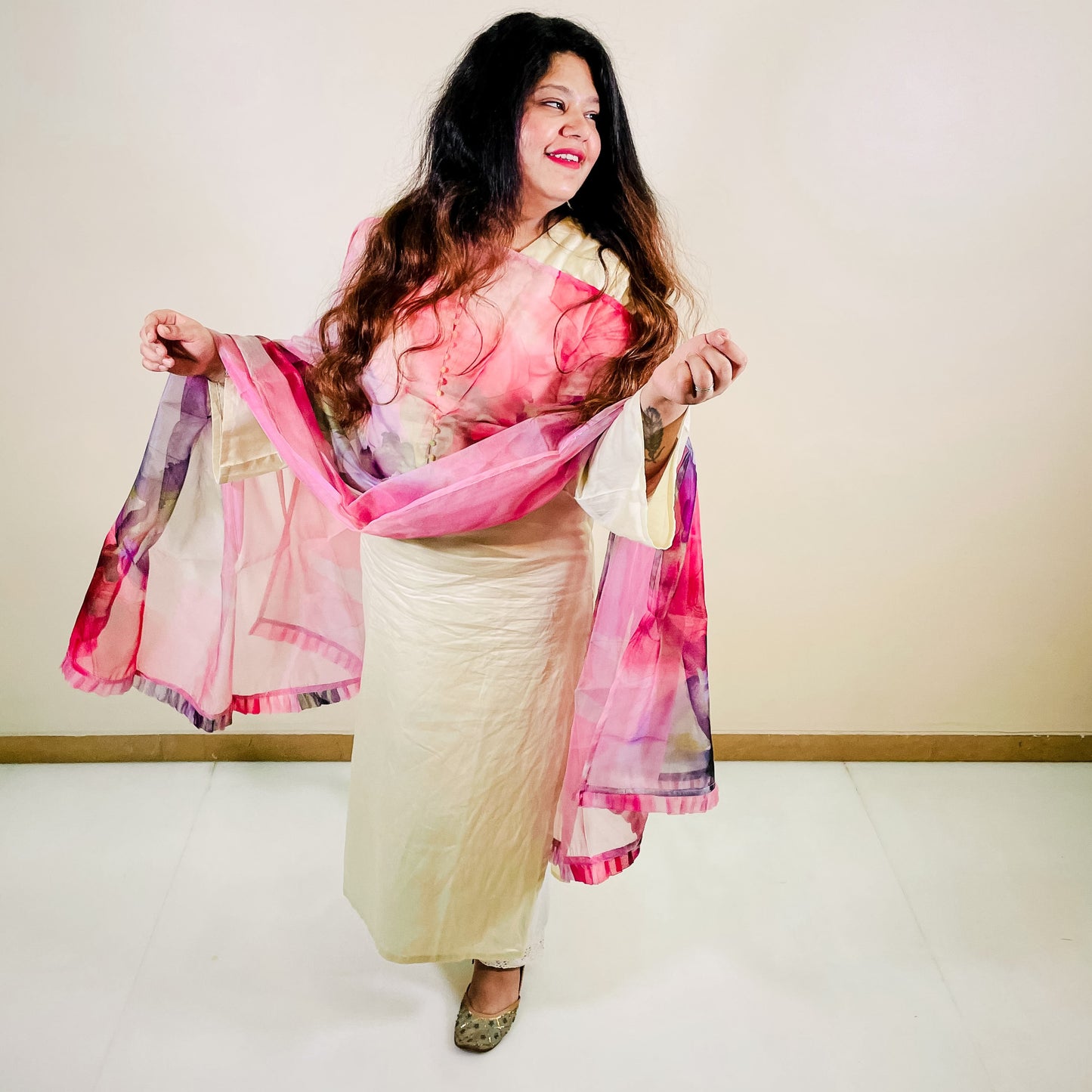 Majestic Mauve Organza Dupatta