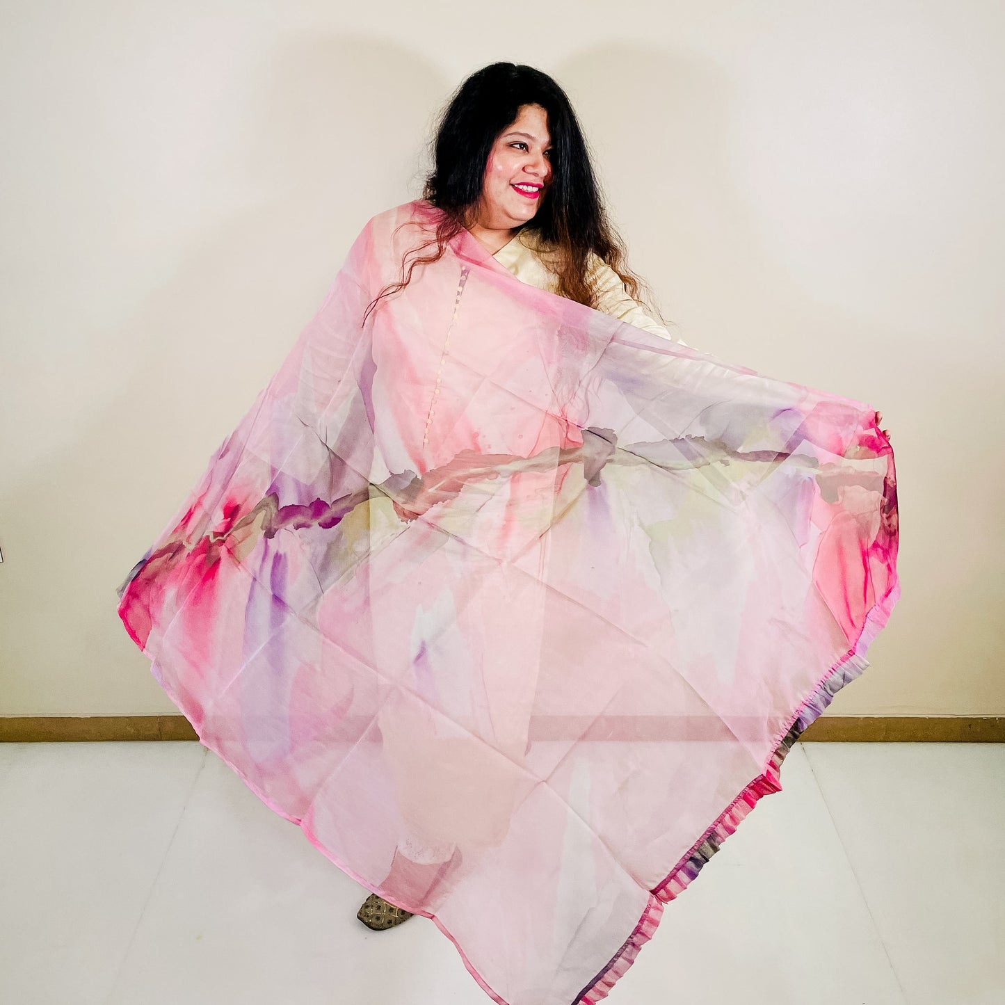Majestic Mauve Organza Dupatta