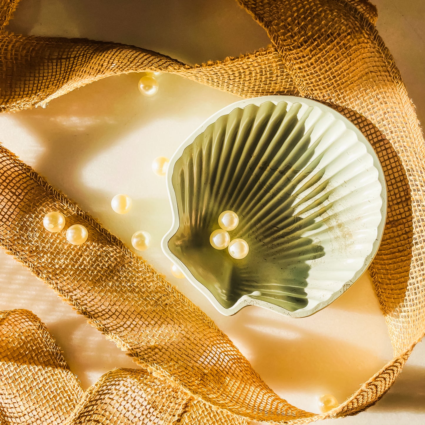 Mint Green Calm Shell Tray
