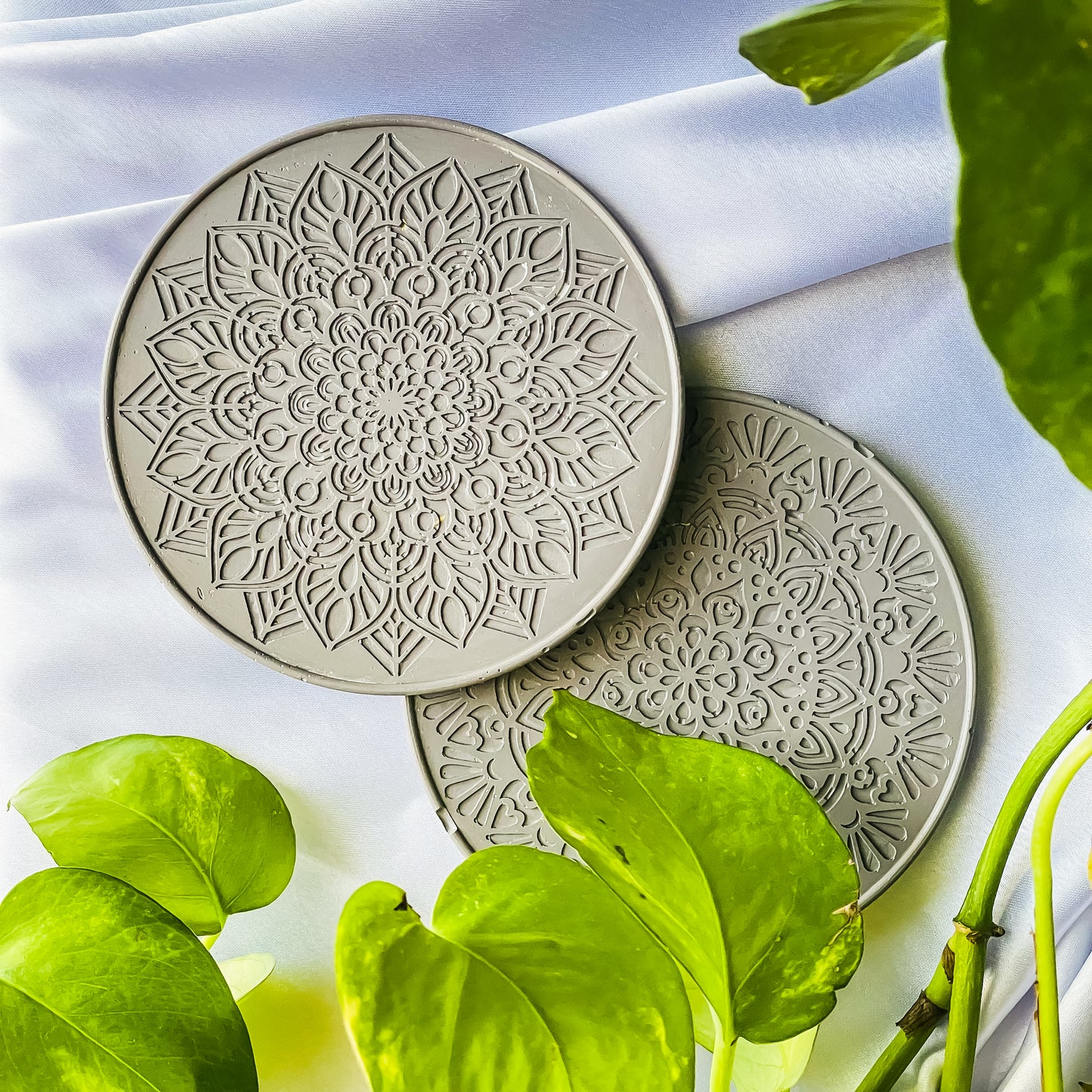 Mandala Style Coasters Set of 2