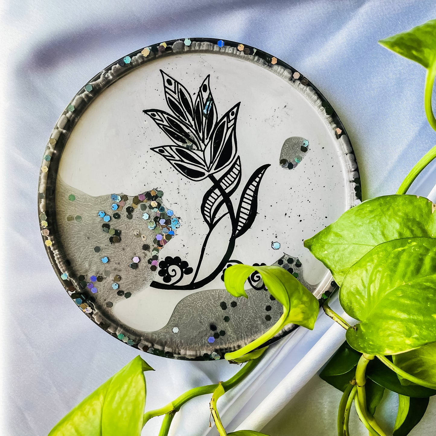 Light Grey Round Tray