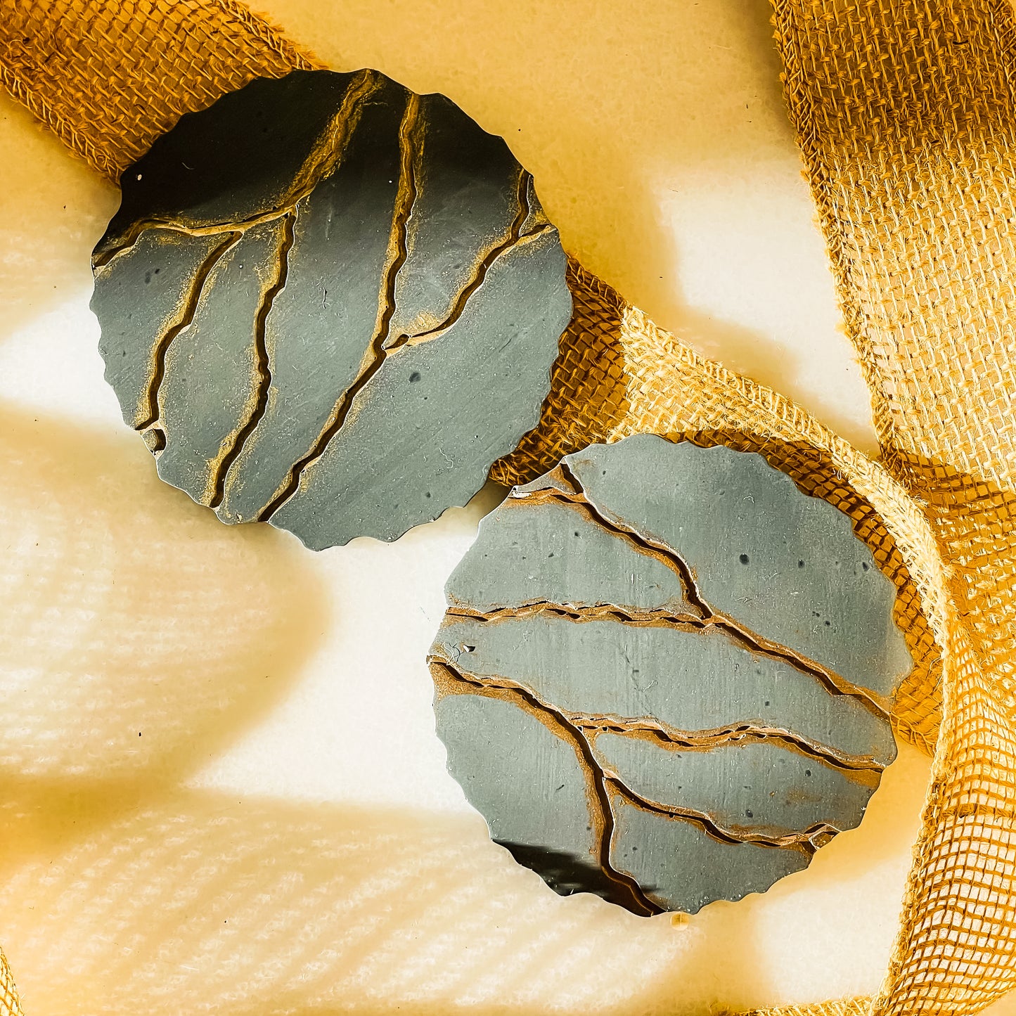 Kintsugi Style Coasters Set of 2