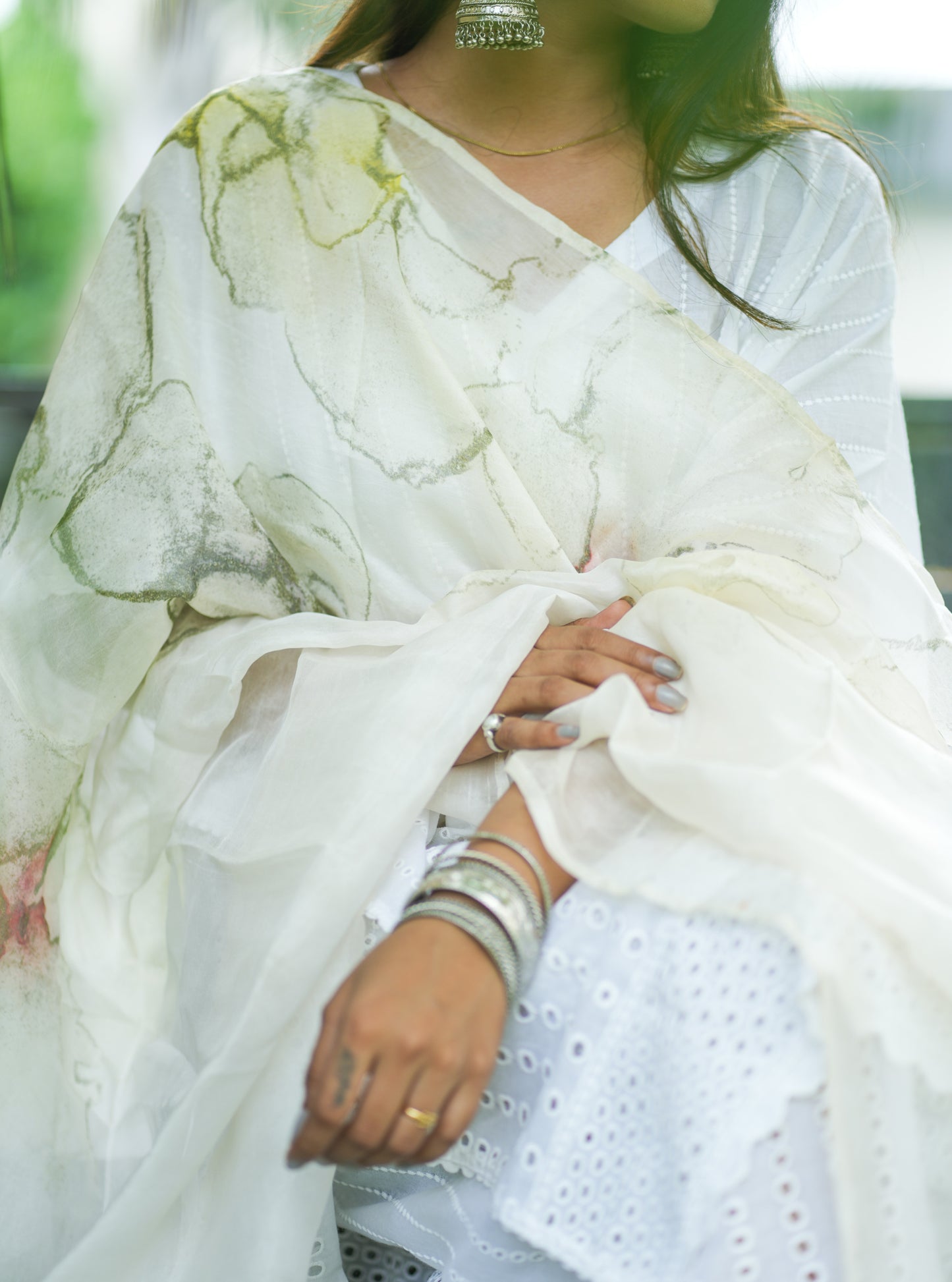 Lambent Glow Organza Silk Dupatta