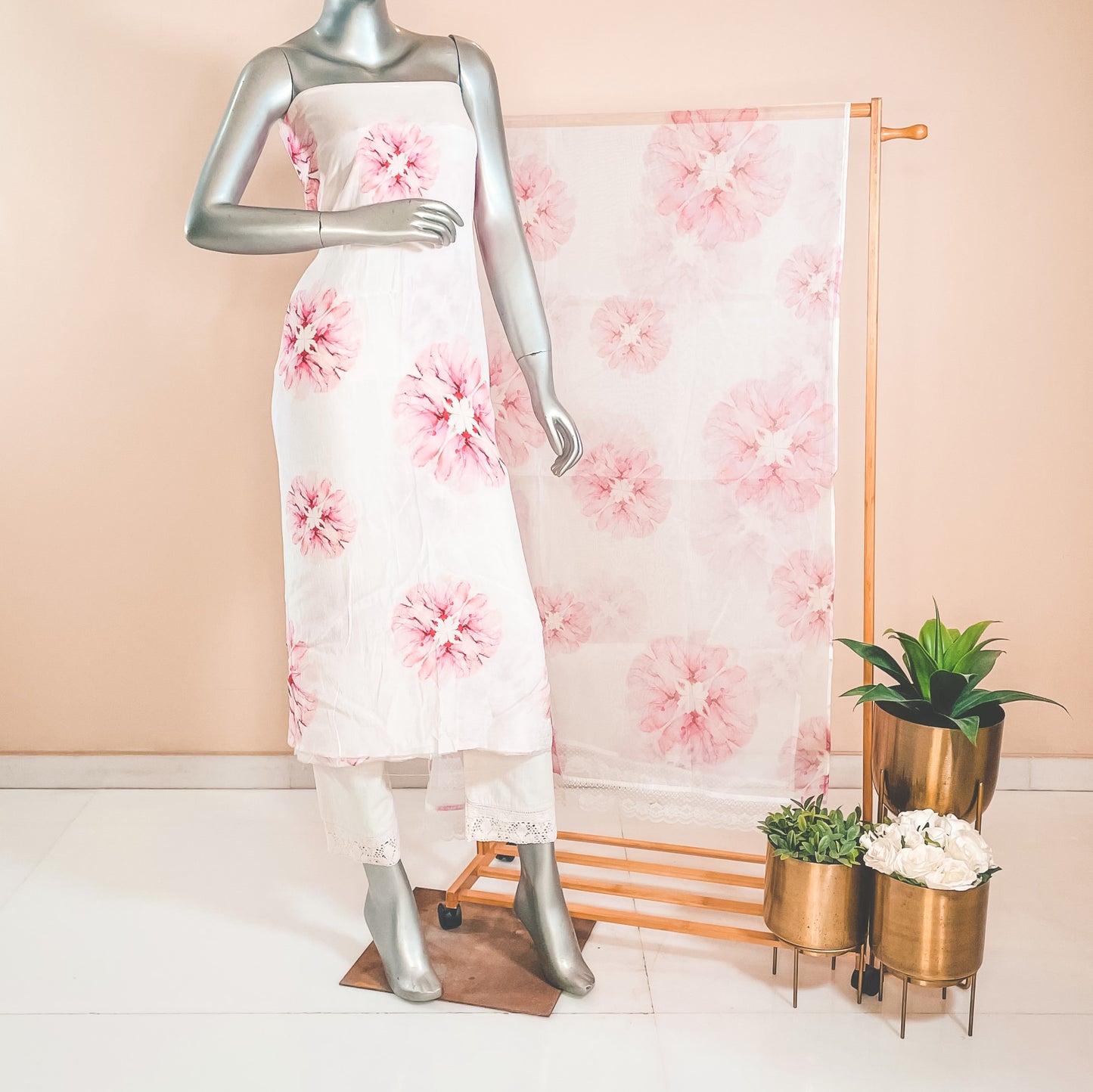 Petals in Pink Suit Fabric