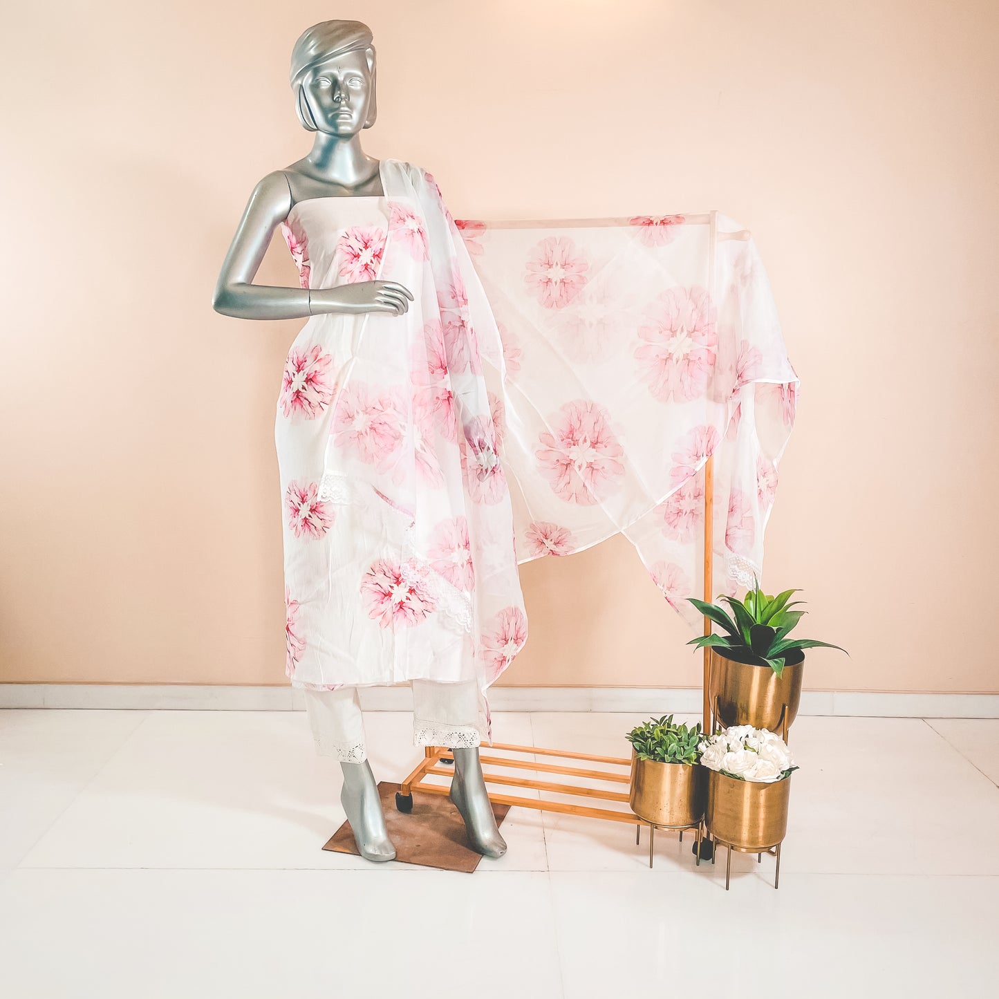 Petals in Pink Suit Fabric